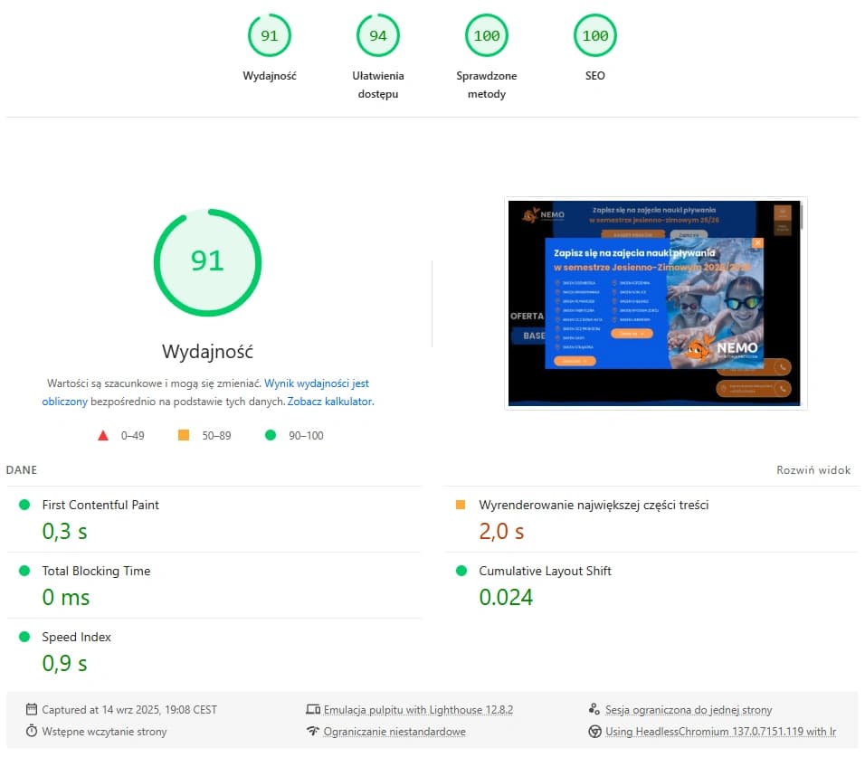 analiza szybkości strony