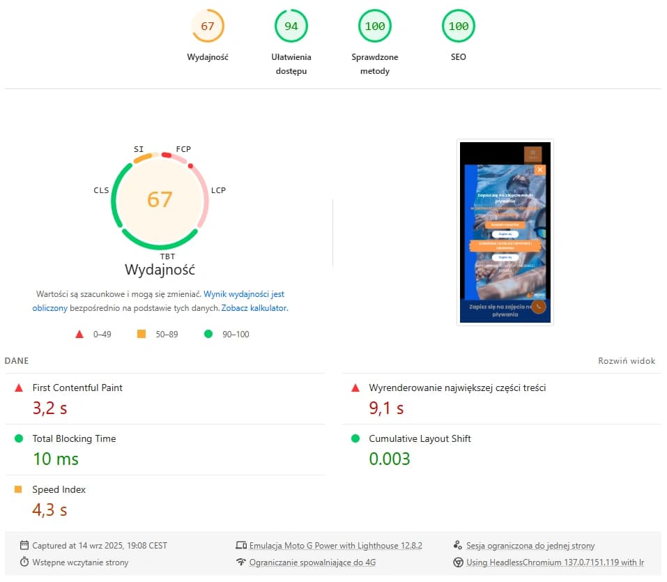 analiza szybkości strony