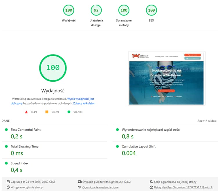 analiza szybkości strony