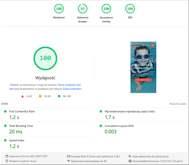 analiza szybkości strony