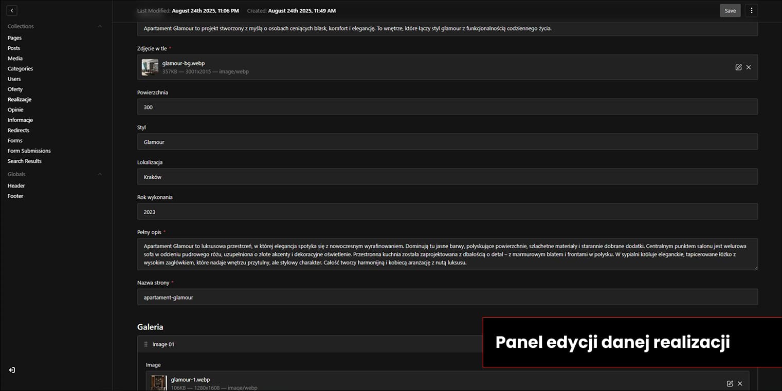 Strona dla projektanta wnętrz