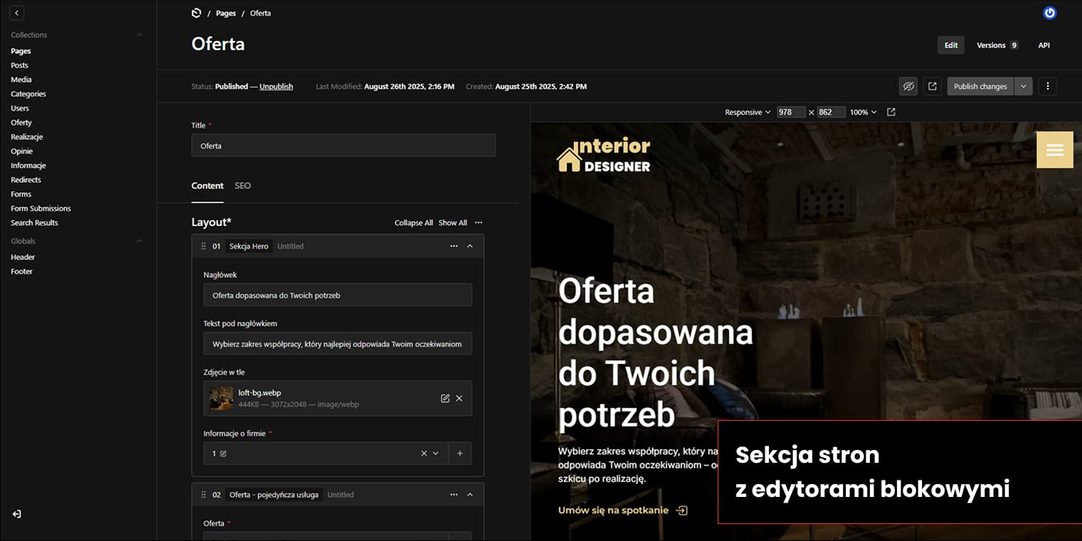 Strona dla projektanta wnętrz