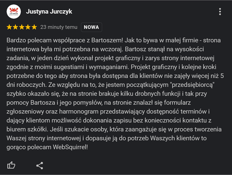 Opinia o WebSquirrel